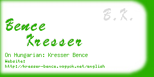 bence kresser business card